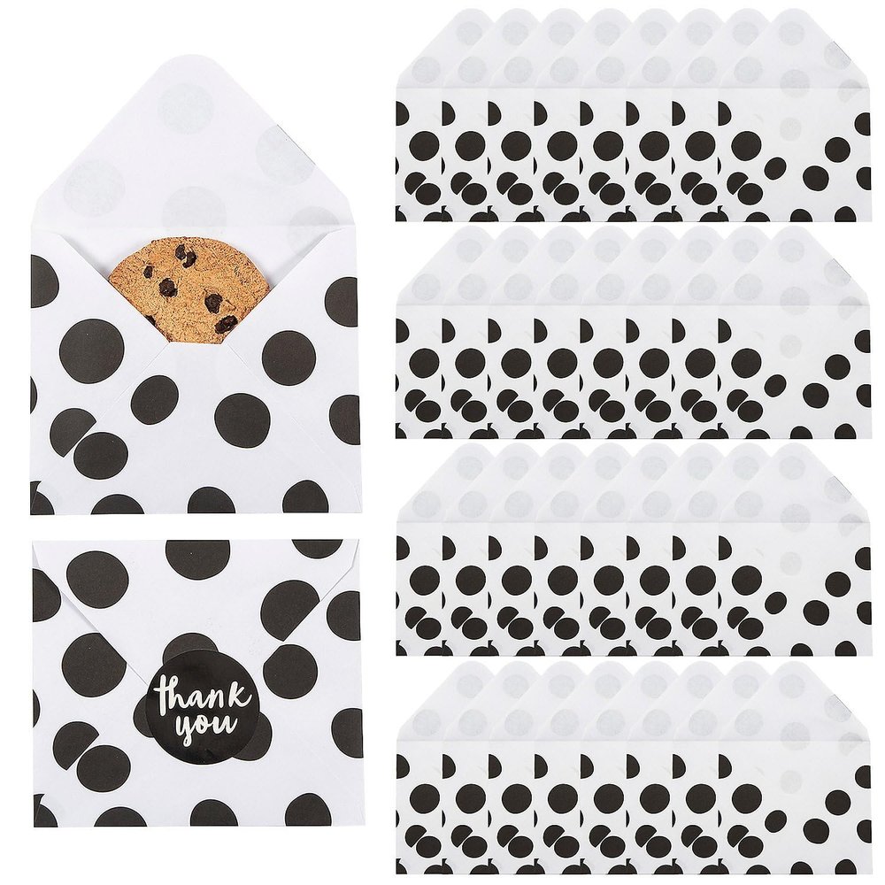 Fun Express Mega Bulk 200 Piece Thank You Envelope Treat Bags with Stickers