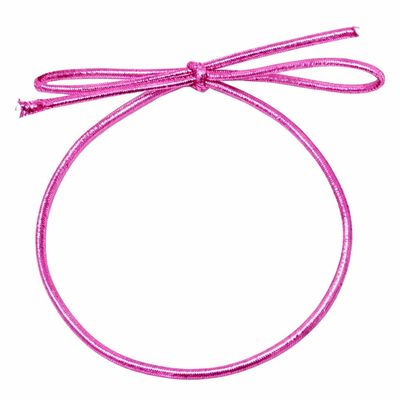 Mandala Crafts 10 Inches Pre-Tied Stretch Loops with Pre Tied Bows from Elastic Ribbon - 100 Pink Elastic Bows Boxes Bows Tags Gift Elastic Wrapping Cord String