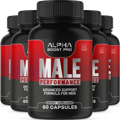 (5 Pack) Alpha Boost Pro Capsules, Alpha Boost Pro Official Advanced Formula, AlphaBoost Pro All Natural Pills, Alfa Boost Pro for Overall Health, Alpha Boost Pro Reviews, 300 Capsules for 5 Months