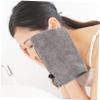 BIUDECO 3pcs Makeup Remover Facial Cleansing Gloves Soft Microfiber Shower Mitts for Gentle Skin Care Washable Reusable for Daily Makeup Removal and Face Washing Grey-black view 3