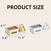 Tissue Box Cover with 6 Storage Compartments, Refined Modern PP Material, 11.3''(L) x 5.4''(W) x 4.1''(H) Tissue Dispenser Box Holder for Bathroom Vanity Countertop, Office, Home (Grey) view 4