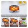 Fire Phoenix Pill Box 2 Compartment Open Wings on Sky Surrealism Portable Medicine Pill Case Travel Pill Organizer for Pocket Purse view 4