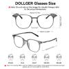 Dollger Blue Light Blocking Glasses for Women - Oversized Square Frame Computer Eyewear, Anti Eye Strain, LightweightGrey view 4