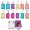 12 Pack Mini Suitcase, Simulation Trolley Case, Mini Luggage, Plastic Suitcase Gift Box, Mini Boxes, Party Favor Boxes Empty Candy Box False Eyelashes Packaging Box Trolley Tiny Suitcase Miniature view 1
