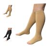Ziperior Ultra Soft 8-15 mmHg Compression Grade 0 Leg Shin Calf Open Toe Socks (Nude, 2X-Large) view 1