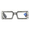 helena Fashion Small rectangle Shiny Bling Rhinestone Reading Glasses For Women Blue Light Blocking Reader Computer Eyeglass (black, 2.5, x) view 2