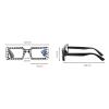 helena Fashion Small rectangle Shiny Bling Rhinestone Reading Glasses For Women Blue Light Blocking Reader Computer Eyeglass (tea, 1.5, x) view 4