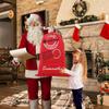 Merry Craft Works Personalized Large Christmas Santa Sack, Embroidered with Your Name, Custom Christmas Canvas Drawstring Gift Bags for Family, 4 Pack view 3