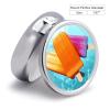 Ice Popsicles Round Pill Box 3 Compartment Pill Case Portable Travel Pill Organizer Medicine Tablet Vitamin Holder Organizer for Purse Pocket view 2