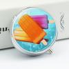 Ice Popsicles Round Pill Box 3 Compartment Pill Case Portable Travel Pill Organizer Medicine Tablet Vitamin Holder Organizer for Purse Pocket view 4