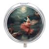 A Night of Miracles and Magic Round Pill Box 3 Compartment Pill Case Portable Travel Pill Organizer Medicine Tablet Vitamin Holder Organizer for Purse Pocket view 1