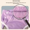 Reusable Cotton Adult Incontinence Diapers for Seniors Breathable, Leak-Proof, Washable Cloth Diapers, Absorbent Urine Pads for Elderly (Gray,Medium) view 3