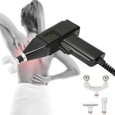AWAYDD Electric Spine Massager Adjusting Corrector Gun, 3-Level Chiropractic Adjustment Adjustment Tool, Complete Muscle Relaxation(Black)
