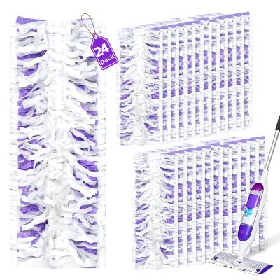 24 Count Disposable Power Mop Refills Compatible with Swiffer Power Mop, Powermop Pads for Multi-Surface Refills Pads for Floor Cleaning, Unscented