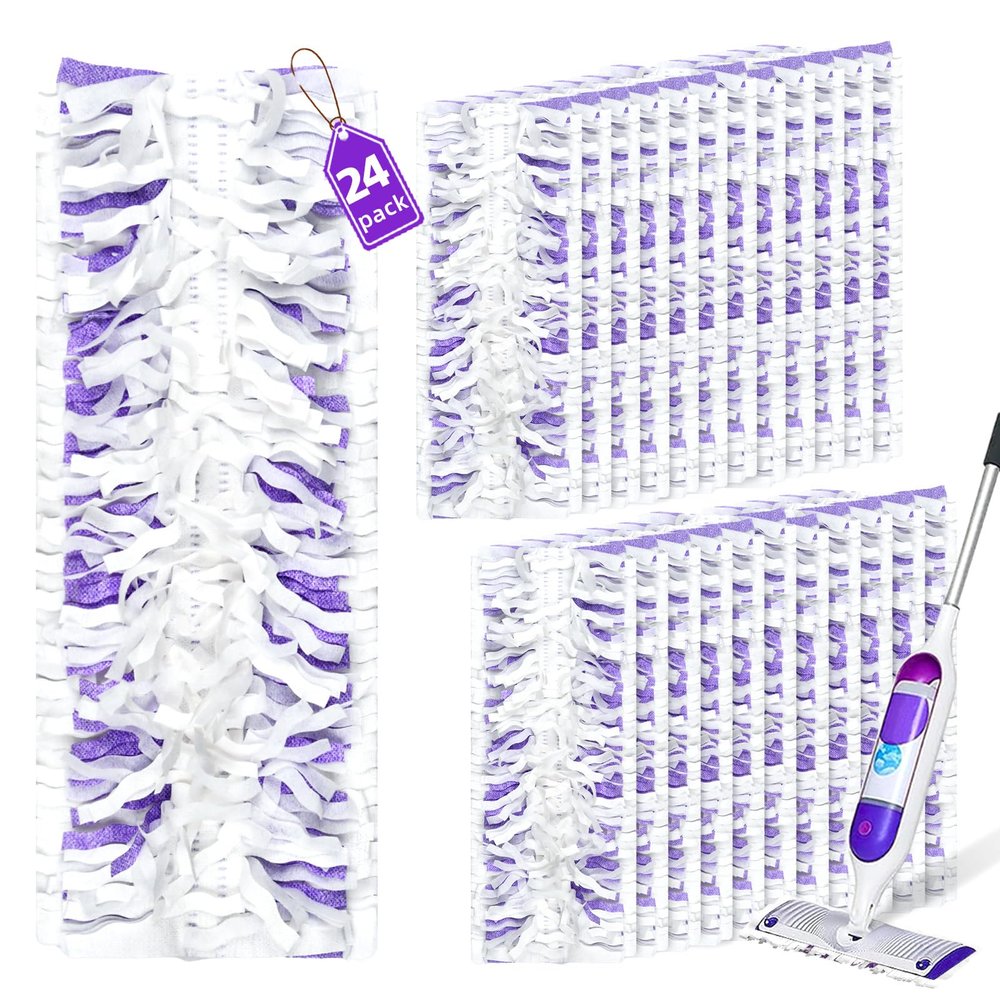 24 Count Disposable Power Mop Refills Compatible with Swiffer Power Mop, Powermop Pads for Multi-Surface Refills Pads for Floor Cleaning, Unscented
