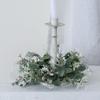 Candle Rings 2Pcs Eucalyptus Candle Ring 10'' Pillar Candle Rings Wreaths Artificial Farmhouse Mini Wreath for Wedding Centerpieces Tables Door Wall Window Decor, Candle Rings view 2