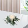 Candle Rings 2Pcs Eucalyptus Candle Ring 10'' Pillar Candle Rings Wreaths Artificial Farmhouse Mini Wreath for Wedding Centerpieces Tables Door Wall Window Decor, Candle Rings view 4