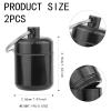 2pcs Ear Plug Carrying Case Keychain, 1.63x1.04 Inch Portable Earbud Plug Holder Waterproof Metal Earplug Case Ear Bud Organizer Jewelry Container for Travel Outdoor Activities (Black, Grey) view 2