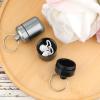 2pcs Ear Plug Carrying Case Keychain, 1.63x1.04 Inch Portable Earbud Plug Holder Waterproof Metal Earplug Case Ear Bud Organizer Jewelry Container for Travel Outdoor Activities (Black, Grey) view 3