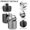 2pcs Ear Plug Carrying Case Keychain, 1.63x1.04 Inch Portable Earbud Plug Holder Waterproof Metal Earplug Case Ear Bud Organizer Jewelry Container for Travel Outdoor Activities (Black, Grey) view 4