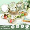 Skybooly 144 Pcs 48 Guests Sage Green Party Plates and Napkins Scalloped view 3