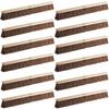 12 Pack Push Broom Head 36 Inch Commercial - Deck Scrub Brush Head with Natural Palmyra Bristles - Stiff Unflagged Broom Head for Rough Surface Cleaning - Heavy Duty Shop Broom Replacement Head