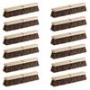 12 Pack Push Broom Head 18 Inch Commercial - Deck Scrub Brush Head with Natural Palmyra Bristles - Stiff Unflagged Broom Head for Rough Surface Cleaning - Heavy Duty Shop Broom Replacement Head view 1