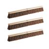 3 Pack Push Broom Head 36 Inch Commercial - Deck Scrub Brush Head with Natural Palmyra Bristles - Stiff Unflagged Broom Head for Rough Surface Cleaning - Heavy Duty Shop Broom Replacement Head view 1