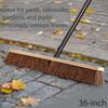 3 Pack Push Broom Head 36 Inch Commercial - Deck Scrub Brush Head with Natural Palmyra Bristles - Stiff Unflagged Broom Head for Rough Surface Cleaning - Heavy Duty Shop Broom Replacement Head view 3