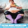 Bunnycool 4 Pairs Extra Wide Socks Swollen 30" Lymphedema Bariatric Socks Non Binding Loose Fit(10-13,Bright Color) view 2