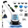 Electric Spin Scrubber,IPX7 Waterproof Cordless Power Cleaning Brush,Shower Cleaning Brush,2-Speed with 9 Replaceable Brush Heads, with Adjustable Extension Handle for Bathroom,Kitchen,Glass,Car view 1