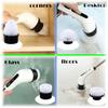 Electric Spin Scrubber,IPX7 Waterproof Cordless Power Cleaning Brush,Shower Cleaning Brush,2-Speed with 9 Replaceable Brush Heads, with Adjustable Extension Handle for Bathroom,Kitchen,Glass,Car view 4
