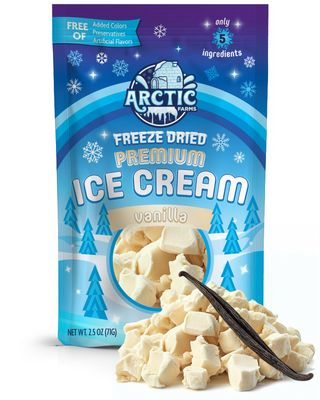 Arctic Farms Freeze Dried Premium Ice Cream That Does Not Melt (5 Ingredients) (2.5oz, Vanilla)