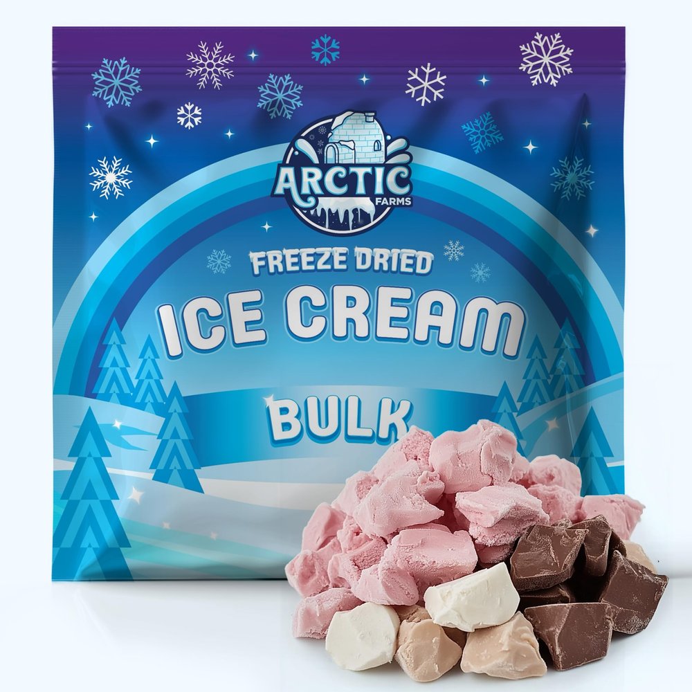 Arctic Farms Freeze Dried Premium Ice Cream That Does Not Melt (7 Ingredients) (1lb, Neapolitan)