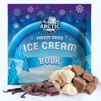 Arctic Farms Freeze Dried Premium Ice Cream That Does Not Melt (5 Ingredients) (1lb, Vanilla Chocolate)