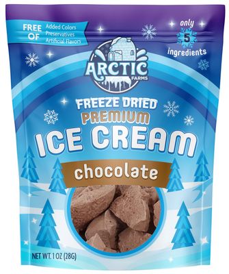Arctic Farms Freeze Dried Premium Ice Cream That Does Not Melt (5 Ingredients) (1oz, Chocolate)