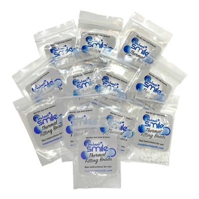 12 Packages of Instant Smile Billy Bob Replacement Thermal Adhesive Fitting Beads for Fake Teeth