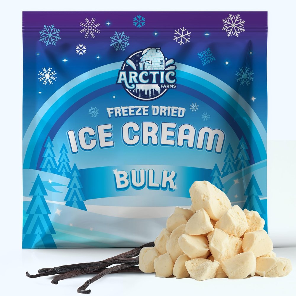 Arctic Farms Freeze Dried Premium Ice Cream That Does Not Melt (5 Ingredients) (1lb, Vanilla)