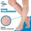 (3 Pairs - Closed Toe) Made in USA - Sheer Compression Socks for Women 15-20mmHg - Compression Stockings for Varicose Veins Circulation, Thrombosis, Embolism - Natural, Small - A101NA1-3 view 3