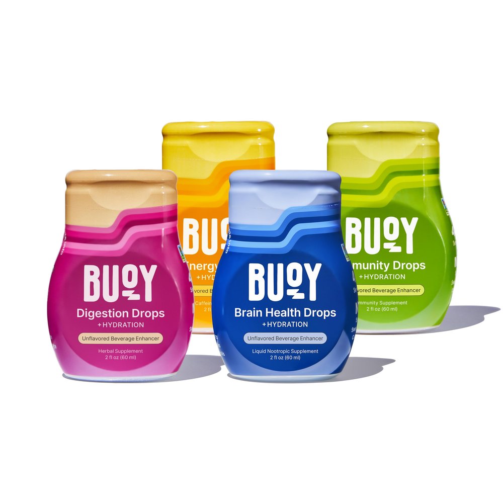 Buoy Electrolyte Drops Variety Pack | Digestion + Brain + Energy + Immunity | No Sugar, No Sweeteners | Dietitian Recommended | Trace Minerals | Unflavored (160 Servings)