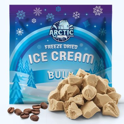 Arctic Farms Freeze Dried Premium Ice Cream That Does Not Melt (5 Ingredients) (1lb, Coffee)