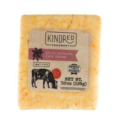 Kindred Creamery Spicy Sriracha Jack Cheese 7 oz (Pack of 4)