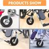 10 Inch Replacement Wheelchair Wheels for Walkers,Front Wheelchair Wheel Polyurethane Solid Rollator Walker Replacement Caster Anti Slip Tires view 3