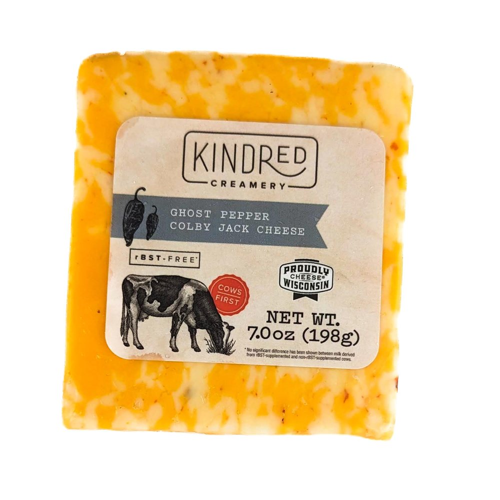 Kindred Creamery Ghost Pepper Colby Jack Cheese 7 oz (Pack of 2)