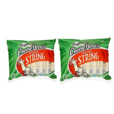 Cheese Heads | String Cheese | (1 oz. pkg, 60 ct.) Pack of 2