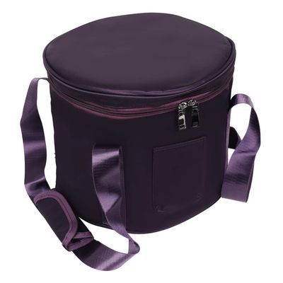 Hoement Chakra Bowl Carrying Case Portable Sound Bowl Storage Case Crystal Bowl Container Zipper Closure