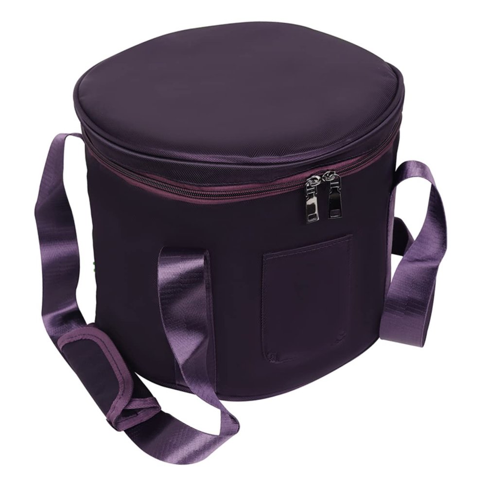 Hoement Chakra Bowl Carrying Case Portable Sound Bowl Storage Case Crystal Bowl Container Zipper Closure
