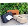 LIFKICH Pu Leather Tissue Container for Car Rectangular Napkin Holder Back Hanging Stylish Tissue Box Cover for Home Office Travel Black view 2