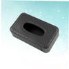 LIFKICH Pu Leather Tissue Container for Car Rectangular Napkin Holder Back Hanging Stylish Tissue Box Cover for Home Office Travel Black view 3