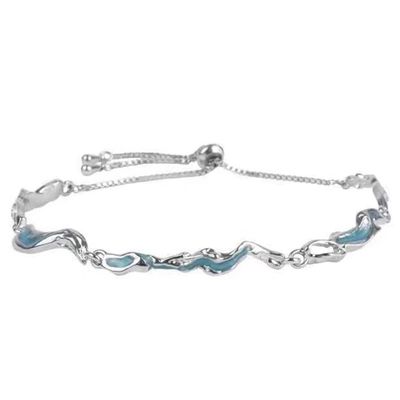 Adjustable bracelet irregular blue wave bracelet jewelry